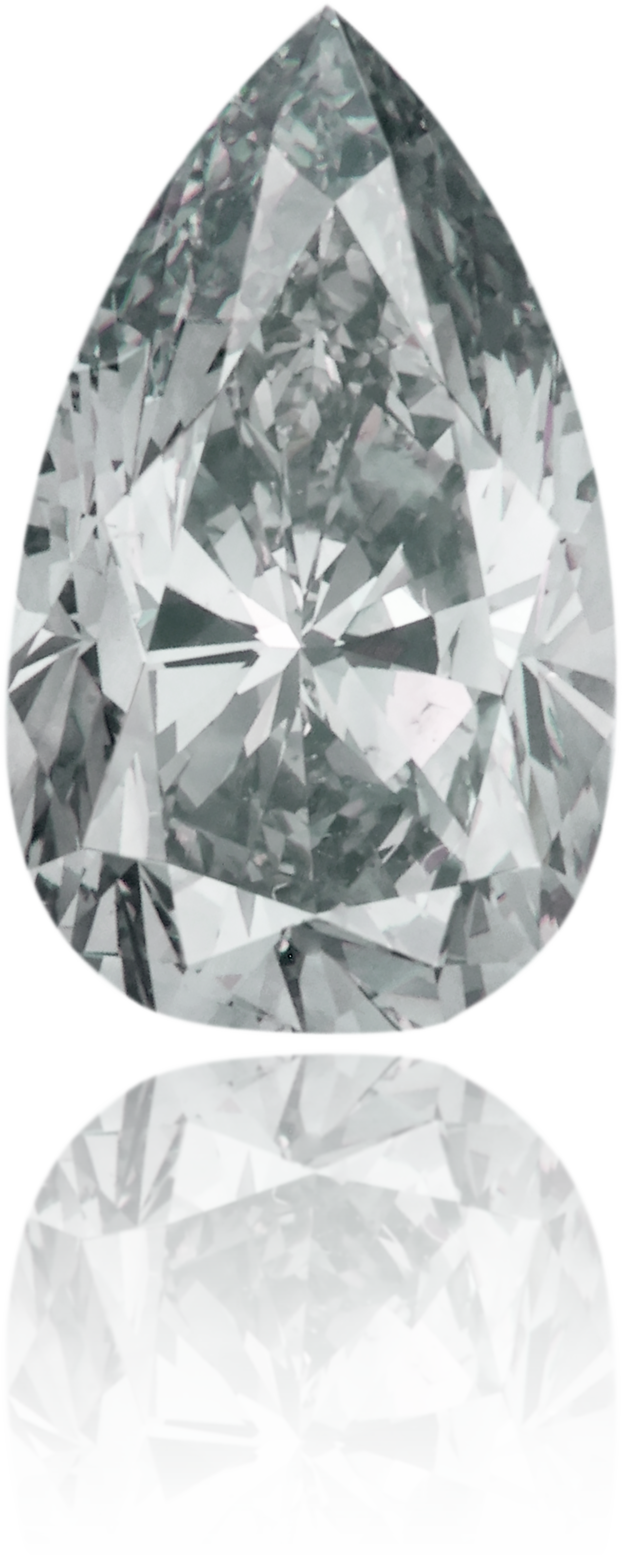 Natural Gray Diamond Pear Shape 2.57 ct Polished
