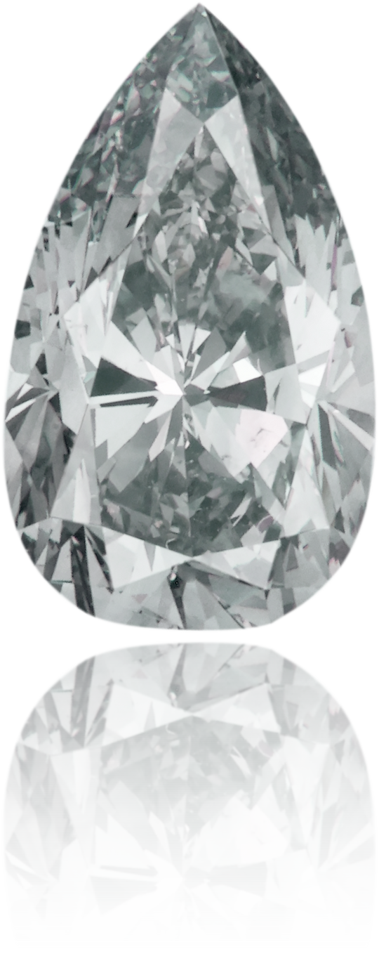Natural Gray Diamond Pear Shape 2.57 ct Polished
