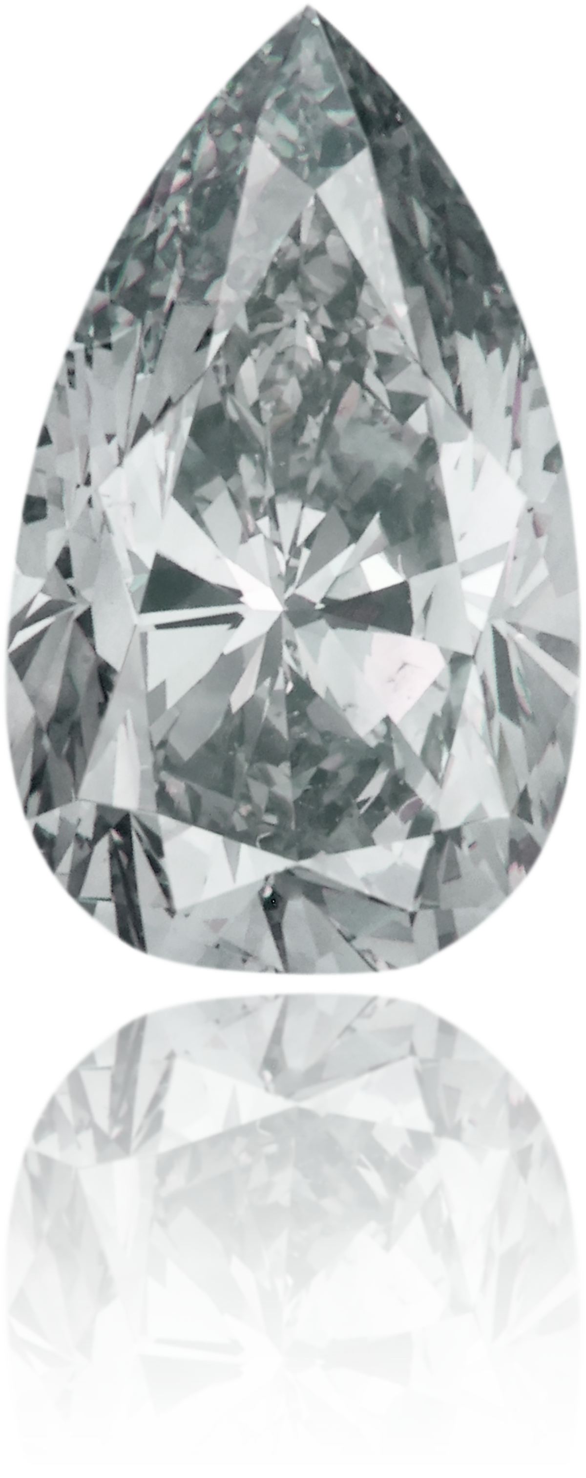 Natural Gray Diamond Pear Shape 2.57 ct Polished