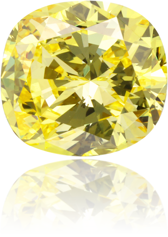 Natural Yellow Diamond Cushion 2.57 ct Polished