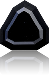 Natural Black Diamond Triangle 28.32 ct Polished