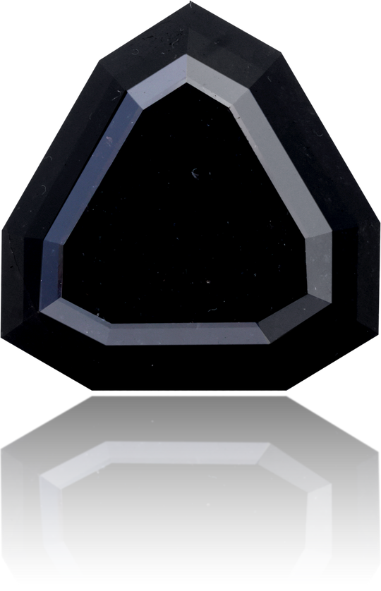 Natural Black Diamond Triangle 28.32 ct Polished