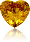 Natural Orange Diamond Heart Shape 0.31 ct Polished
