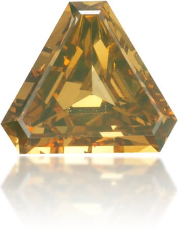 Natural Orange Diamond Triangle 0.31 ct Polished