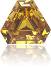 Natural Orange Diamond Triangle 0.38 ct Polished