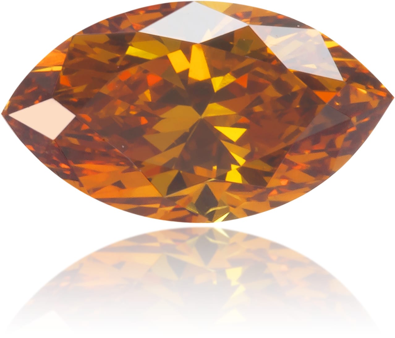 Natural Orange Diamond Marquise 0.36 ct Polished