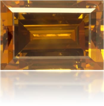 Natural Orange Diamond Rectangle 0.45 ct Polished