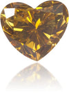 Natural Orange Diamond Heart Shape 0.38 ct Polished