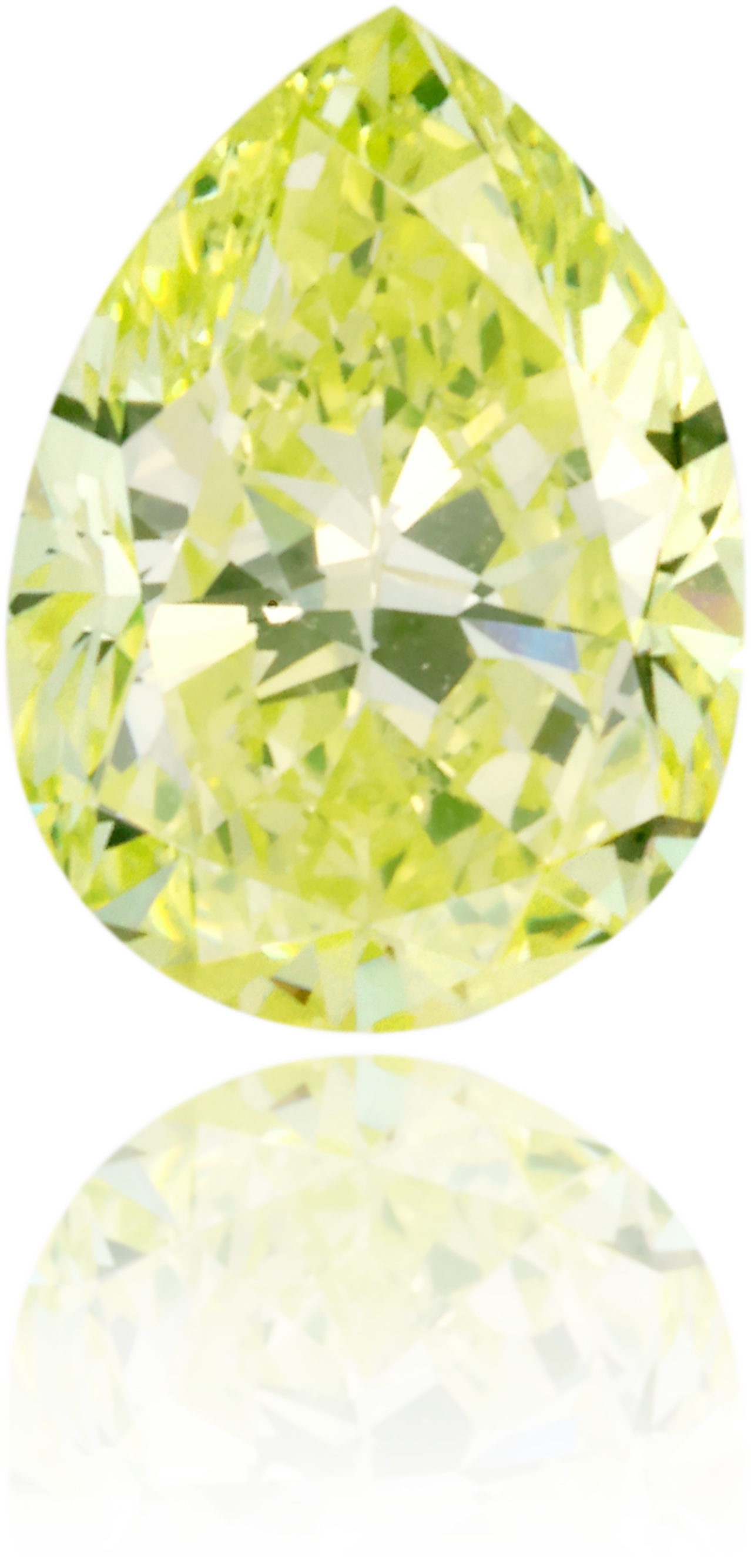 Natural Green Diamond Pear Shape 0.44 ct Polished