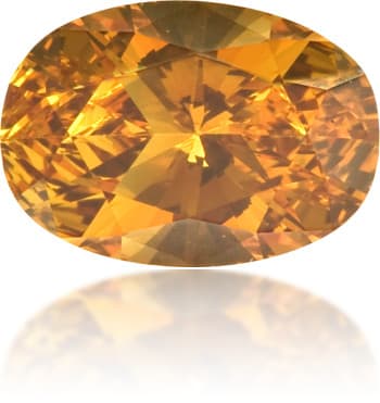 Natural Orange Diamond Oval 0.35 ct Polished
