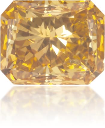 Natural Orange Diamond Rectangle 0.28 ct Polished