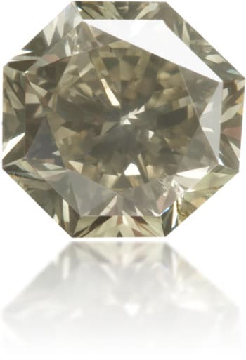 Natural Green Diamond Octagon 0.57 ct Polished