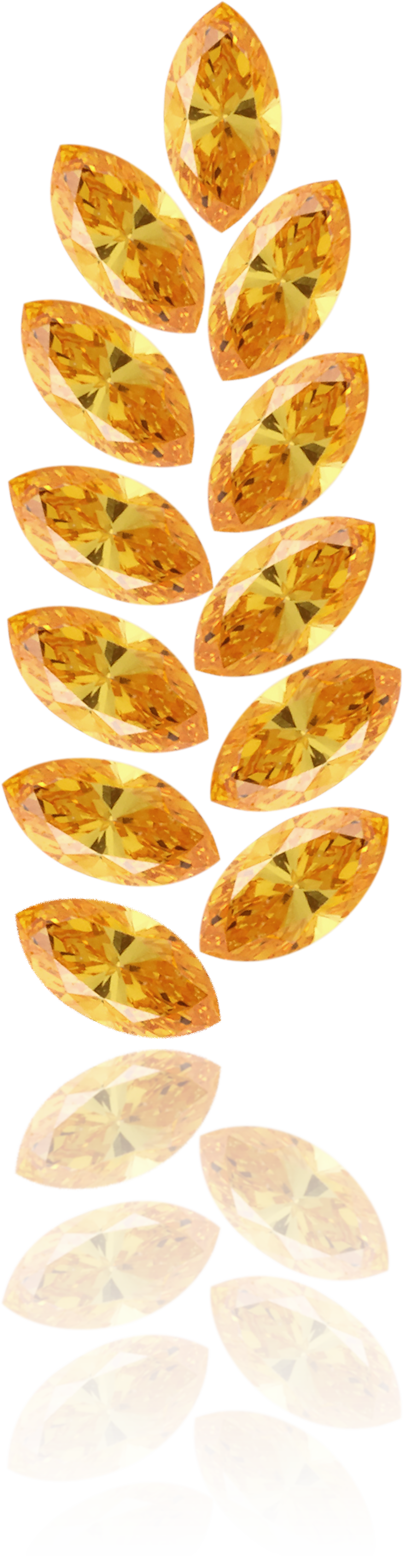 Natural Orange Diamond Marquise 1.17 ct Polished
