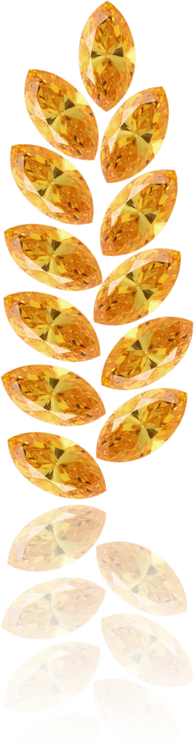 Natural Orange Diamond Marquise 1.17 ct Polished