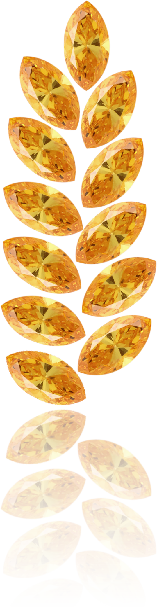 Natural Orange Diamond Marquise 1.17 ct Polished