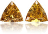 Natural Orange Diamond Triangle 0.64 ct set