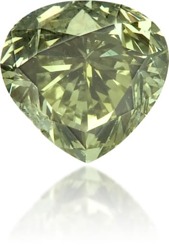 Natural Chameleon Diamond Heart Shape 0.36 ct Polished