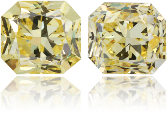 Natural Yellow Diamond Square 0.00 ct set
