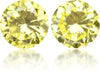 Natural Yellow Diamond Round 0.22 ct set