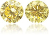 Natural Yellow Diamond Round 0.69 ct set