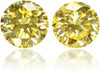 Natural Yellow Diamond Round 0.26 ct set