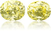 Natural Yellow Diamond Oval 1.23 ct set