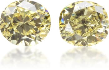Natural Yellow Diamond Cushion 1.22 ct set