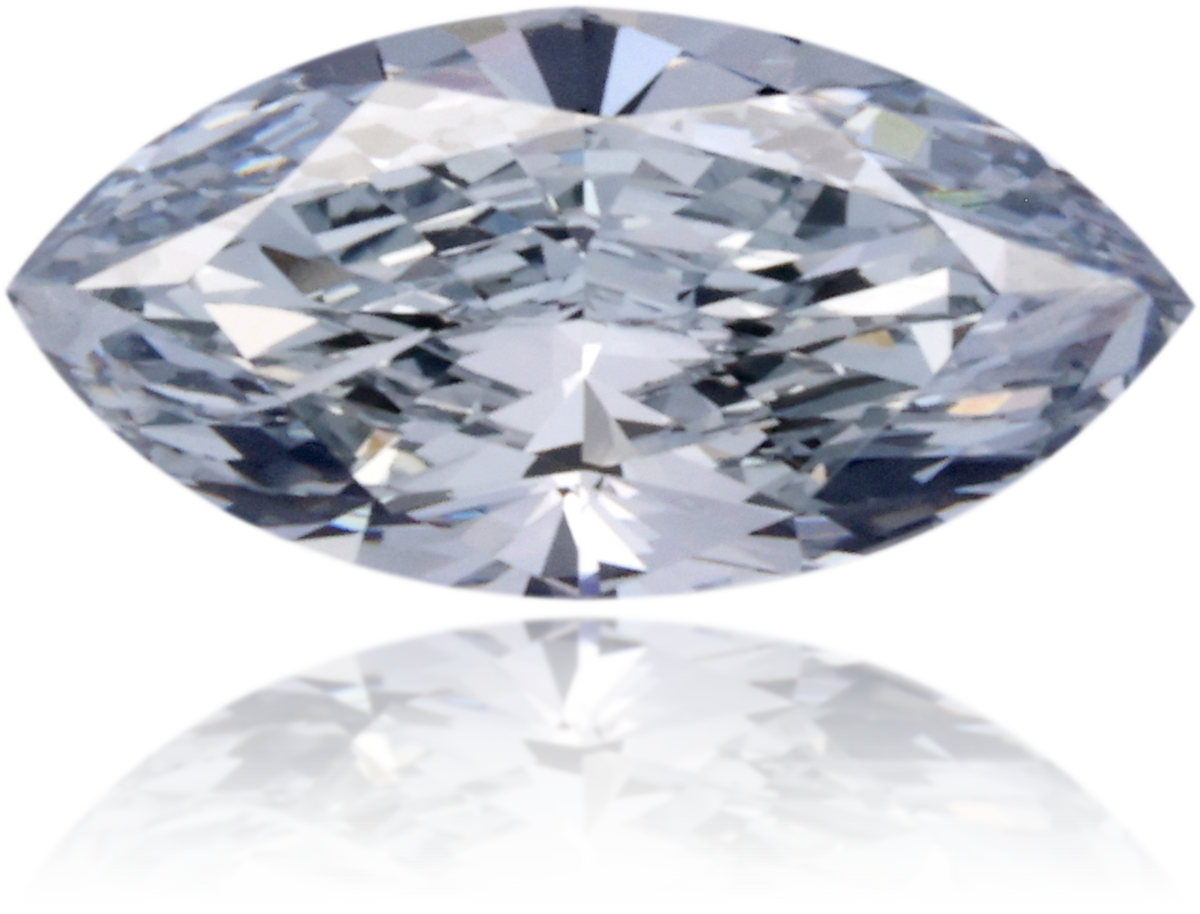 Natural Blue Diamond Marquise 0.46 ct Polished