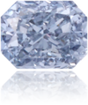 Natural Blue Diamond Rectangle 0.21 ct Polished