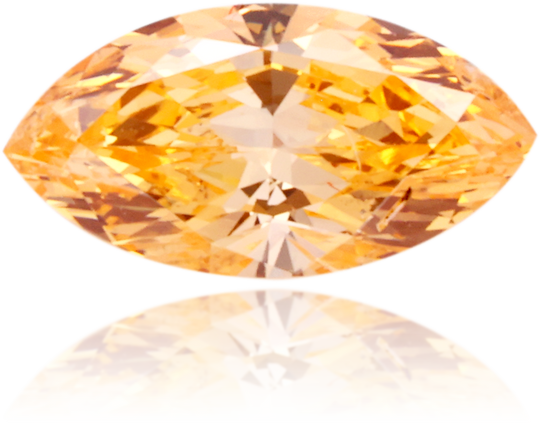 Natural Orange Diamond Marquise 0.33 ct Polished