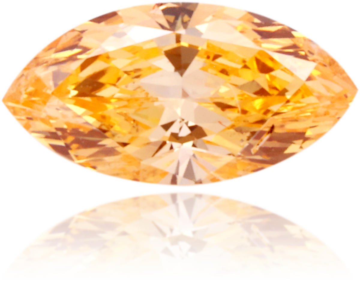 Natural Orange Diamond Marquise 0.33 ct Polished