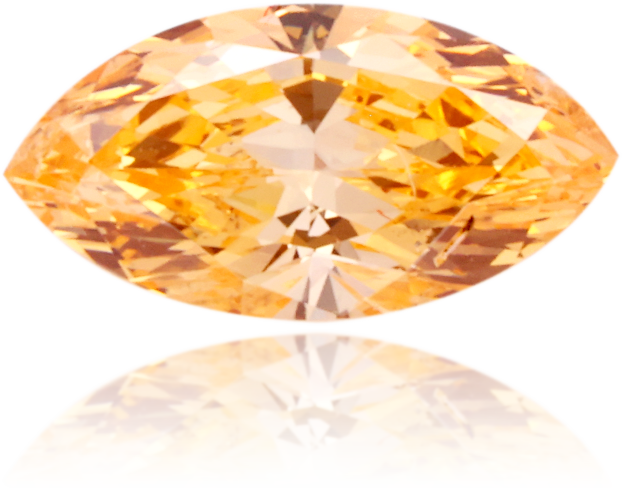 Natural Orange Diamond Marquise 0.33 ct Polished