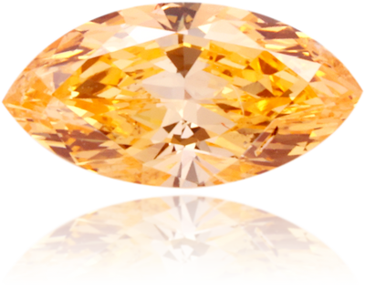 Natural Orange Diamond Marquise 0.33 ct Polished