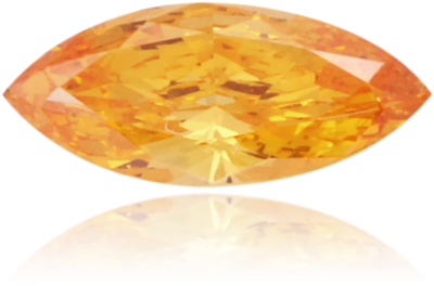 Natural Orange Diamond Marquise 0.20 ct Polished