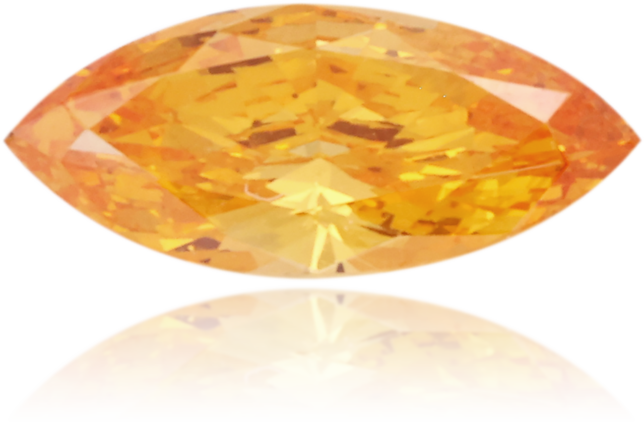 Natural Orange Diamond Marquise 0.20 ct Polished