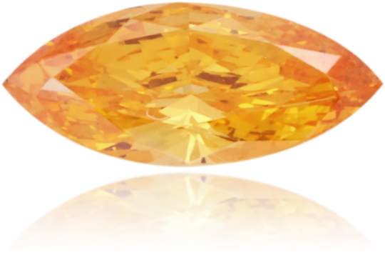 Natural Orange Diamond Marquise 0.20 ct Polished