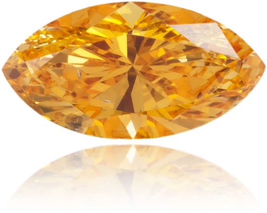 Natural Orange Diamond Marquise 0.19 ct Polished