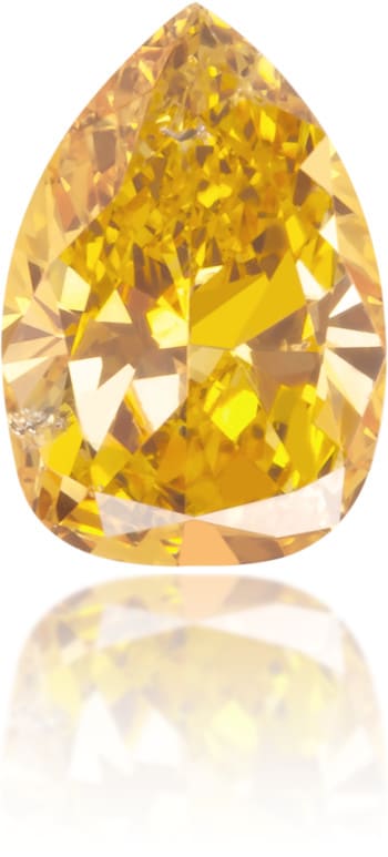 Natural Orange Diamond Pear Shape 0.30 ct Polished