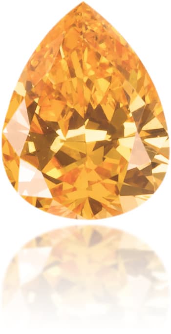 Natural Orange Diamond Pear Shape 0.16 ct Polished