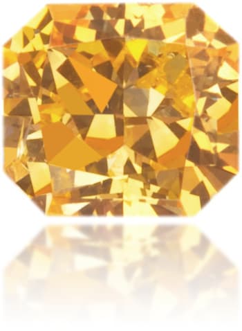 Natural Orange Diamond Square 0.40 ct Polished