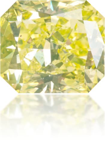 Natural Green Diamond Rectangle 3.11 ct Polished