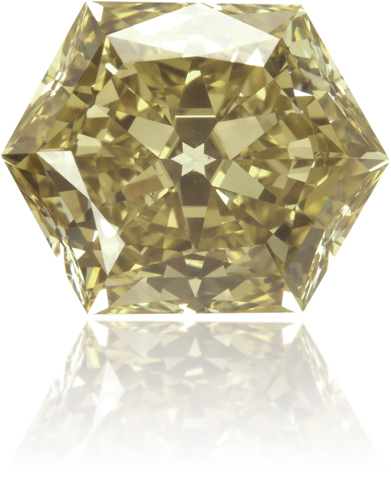 Natural Green Diamond Hexagon 2.55 ct Polished