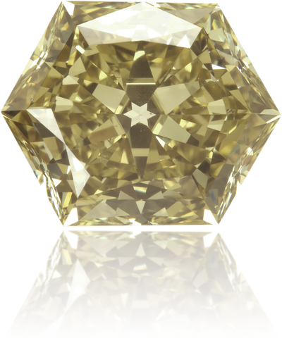 Natural Green Diamond Hexagon 2.55 ct Polished