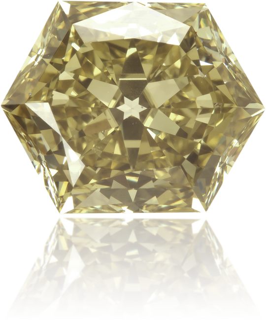 Natural Green Diamond Hexagon 2.55 ct Polished