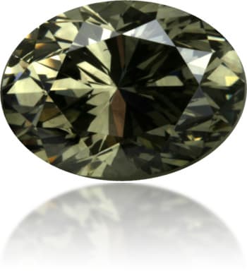 Natural Green Diamond Oval 1.32 ct Polished