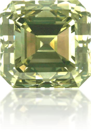 Natural Green Diamond Square 1.96 ct Polished