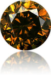 Natural Orange Diamond Round 1.04 ct Polished