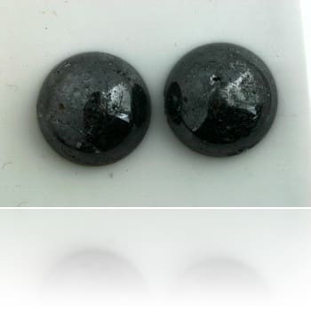Natural Black Diamond Cabochon 16.85 ct Polished