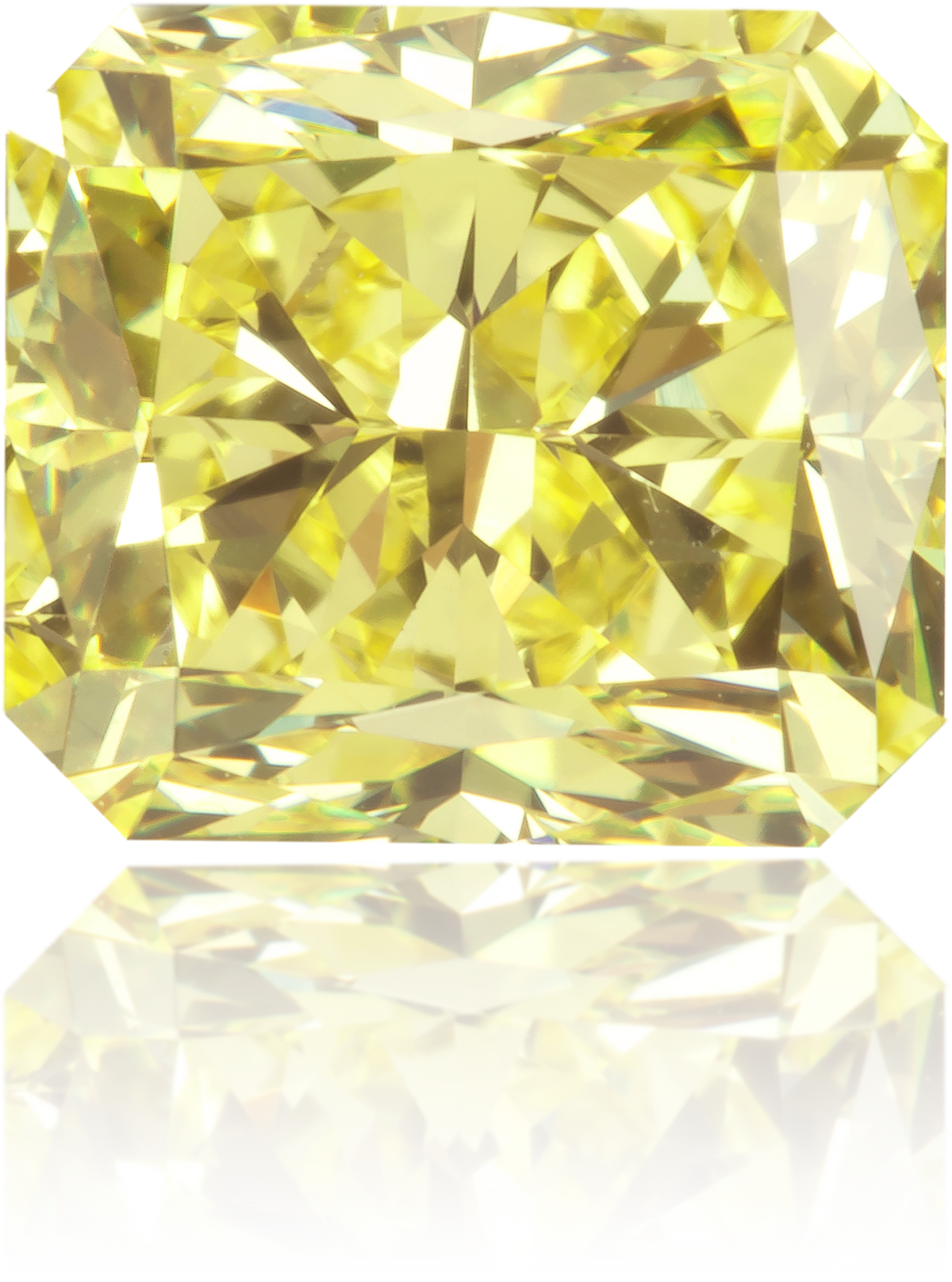 Natural Yellow Diamond Rectangle 1.71 ct Polished