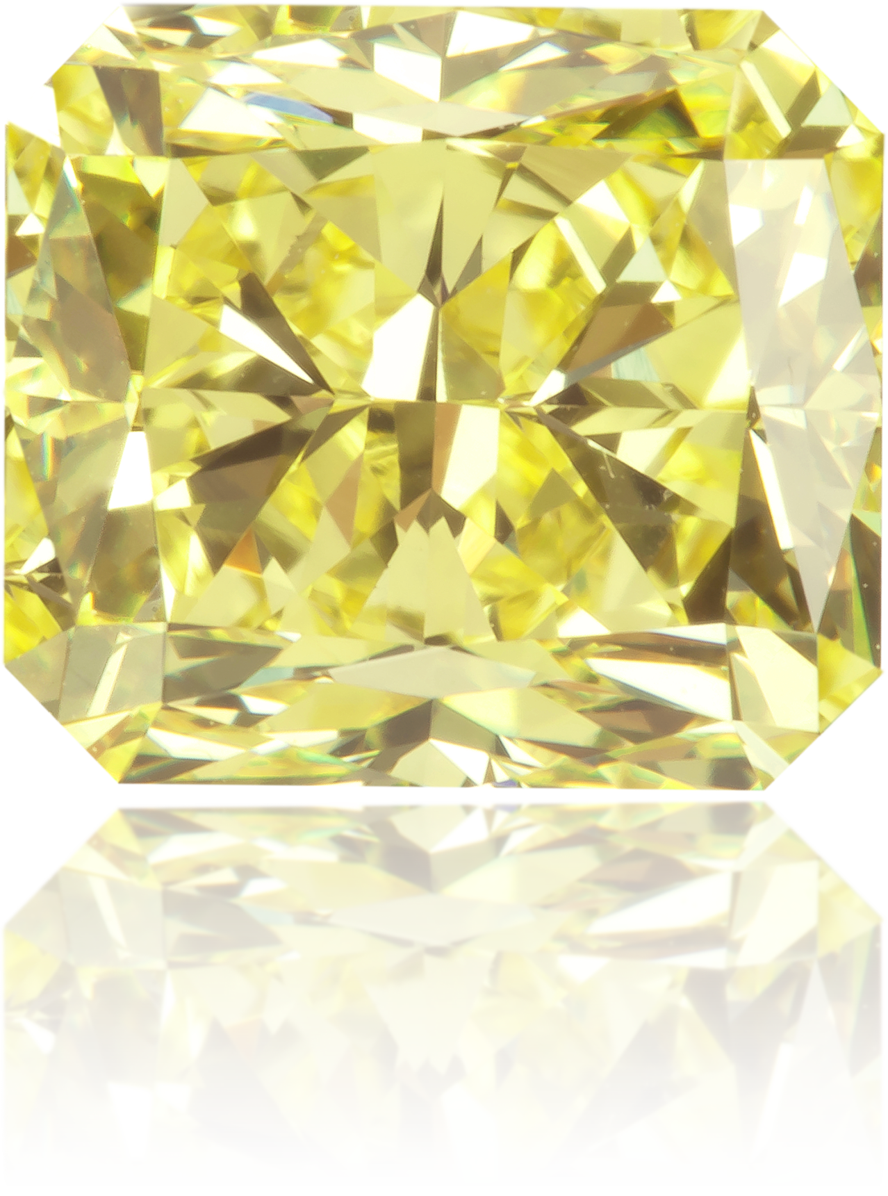 Natural Yellow Diamond Rectangle 1.71 ct Polished